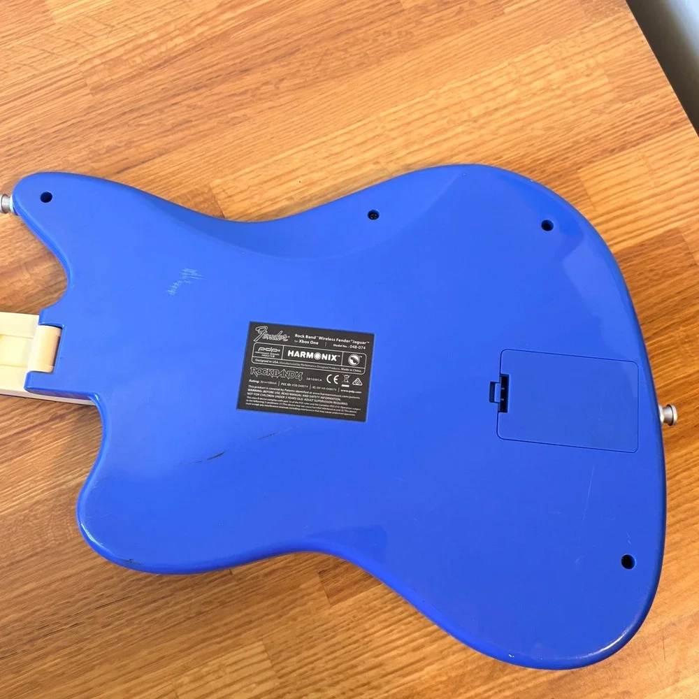 For Parts UNTESTED Rock Band 4 Fender Jaguar Guitar Controller PDP Xbox One Blue